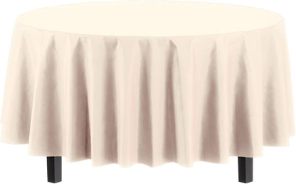 Exquisite Party Solids 6-Pack Premium Plastic Tablecloth 54in. x 108in. Rectangle Plastic Table Cover - Navy