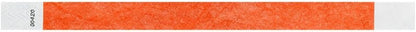 200 WristCo Neon Red Tyvek Wristbands for Events Tamper-Proof Design & Fluorescent Color Prevent Reuse Premium-Grade Bracelets for Hospital & Medical ID, Party & VIP Identification