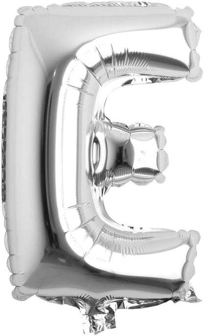 16" inch Single Silver Alphabet Letter number Balloons Aluminum Hanging Foil Film Balloon Wedding Birthday party decoration banner Air Mylar Balloons (16 inch Silver 0)