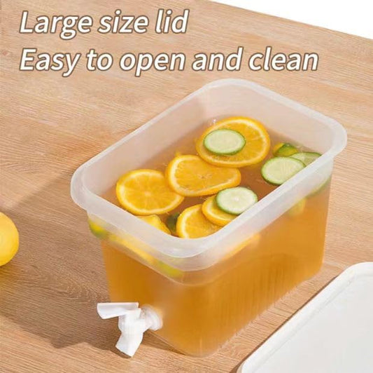 BEWBBAT 2 Pack 1.3 Gallon Fridge Drink Dispenser with Spigot, Leak-proof Plastic Beverage Drink Dispenser Refrigerator Iced Juice Lemonade Dispenser For Party, Bar