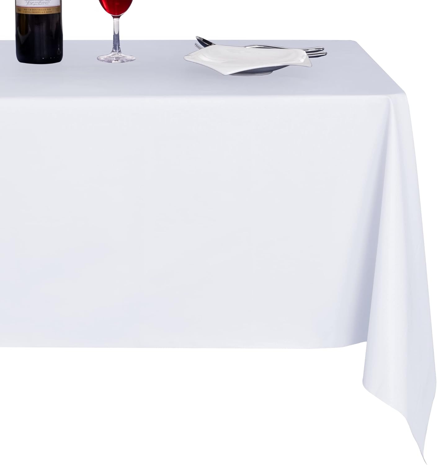 sancua Clear Plastic 100% Waterproof Tablecloth - 54 x 78 Inch - Vinyl PVC Rectangle Table Cloth Protector Oil Spill Proof Wipe Clean Table Cover for Dining Tables, Parties & Camping, Crystal Clear