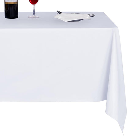 sancua Clear Plastic 100% Waterproof Tablecloth - 54 x 78 Inch - Vinyl PVC Rectangle Table Cloth Protector Oil Spill Proof Wipe Clean Table Cover for Dining Tables, Parties & Camping, Crystal Clear