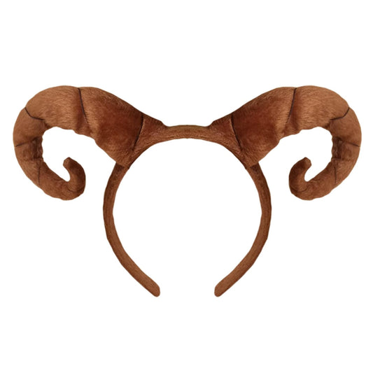 YAXAMING Halloween Antelope Horns Headband Brown Ram Hair Hoops Bands Goat Sheep Animal Headpiece Hairband Women Christmas Holiday Festival Parade Wedding Cosplay Dress Up Birthday Party Accessories