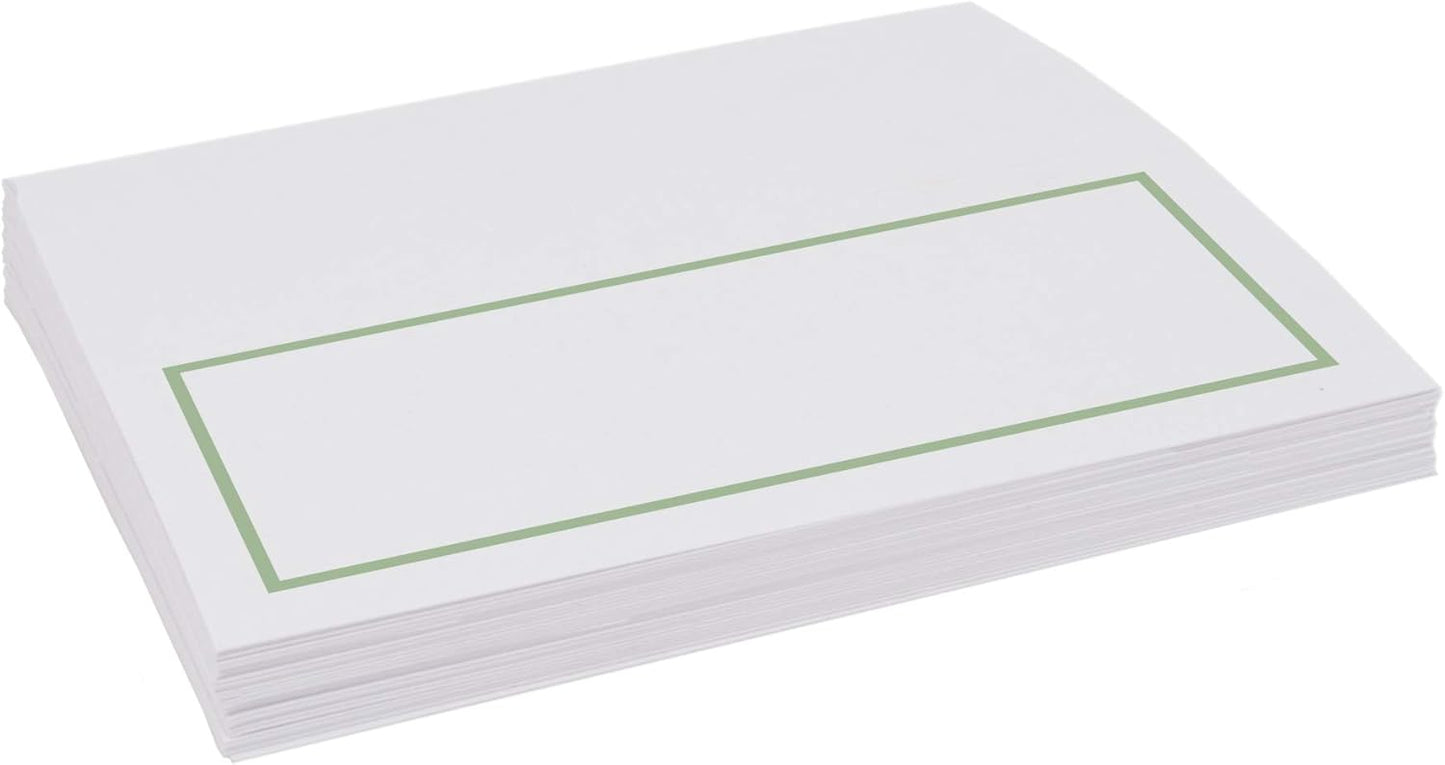 Single Line Border Printable Place Cards, Gold (Choose Color), Set of 60 (10 Sheets), Laser & Inkjet Printers - Wedding, Party, Dinner, and Special Events - Made in the USA