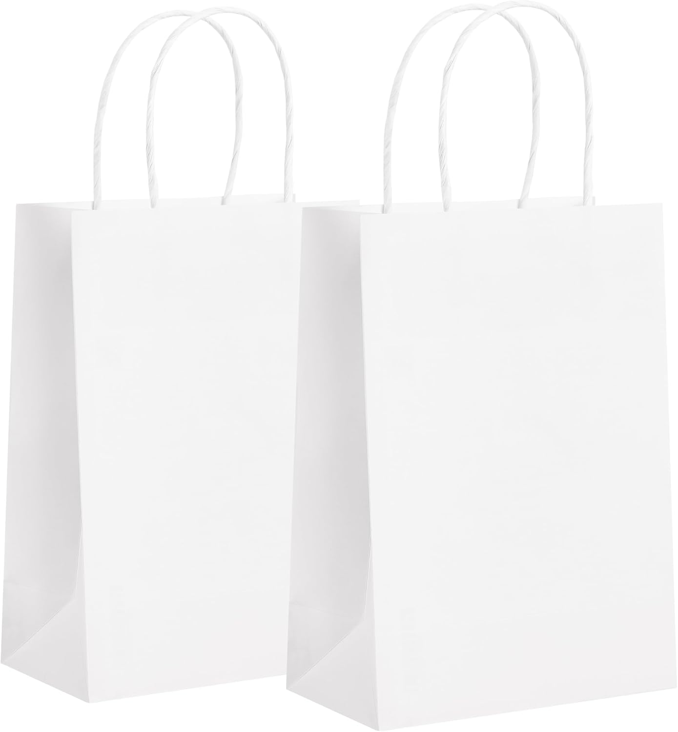 32 Pack Paper Gift Bags with Handles, 5.8"×3.2"×8.25" Party Favor Bags, Gift Bags, Small Gift Bags with Handles, Party Bags, Small Goodie Bags Bulk for Birthday, Crafts, Wedding, Party Supplies (8 Colors)