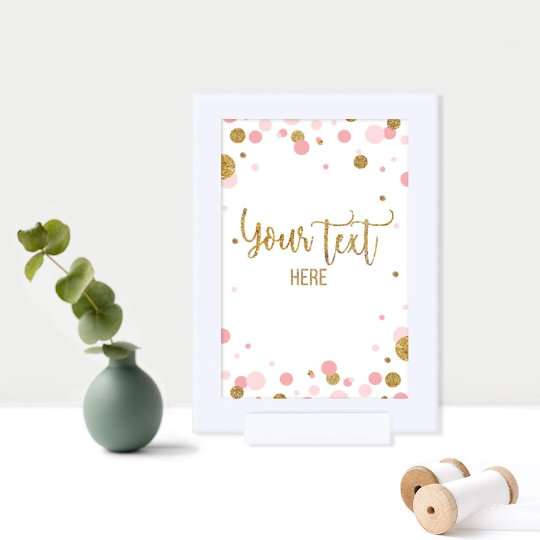 Andaz Press Blush Pink Gold Glitter Girl Baby Shower, Printable Table Tent Place Cards, 20-Pack, Seat Placement Cards Blank Place Cards For Table Settings Name Cards for Wedding, Graduation Food Cards - Colors B