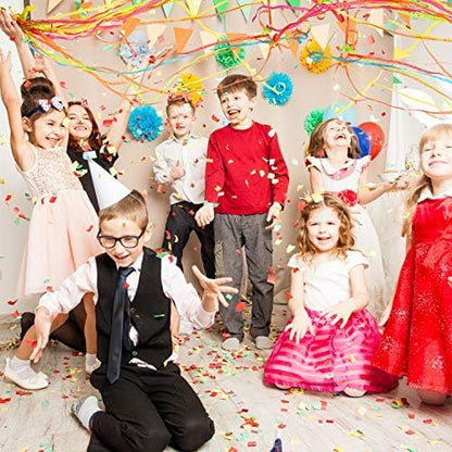 30 Pieces Hand Throw Streamers Confetti Poppers No Mess Paper Crackers for Birthday Wedding Celebrations Graduation Party Favors Shows