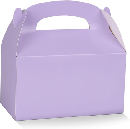 DjinnGlory 36 Pack White Party Favor Treat Boxes with Handle, DIY Paper Boxes for Baby Shower, Birthday, All Occasion, Small Gable Boxes for Small Business 6.18 x 3.58 x 3.38 Inches