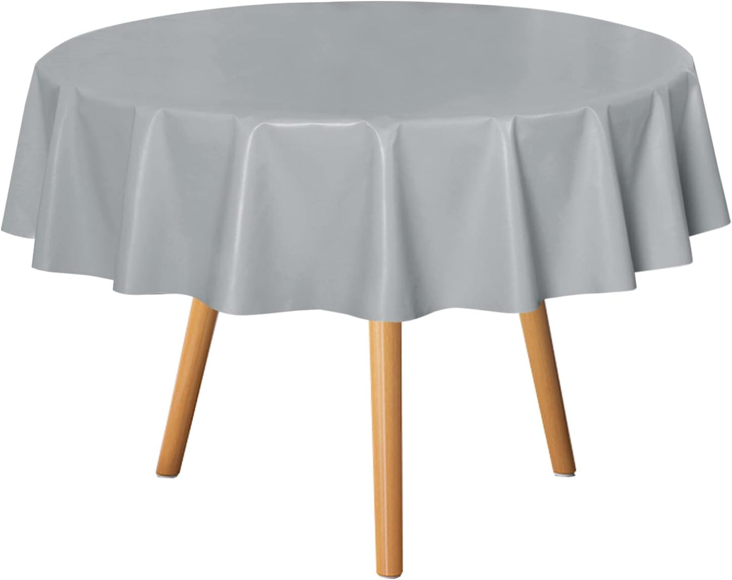 sancua Clear Plastic 100% Waterproof Tablecloth - 54 x 78 Inch - Vinyl PVC Rectangle Table Cloth Protector Oil Spill Proof Wipe Clean Table Cover for Dining Tables, Parties & Camping, Crystal Clear