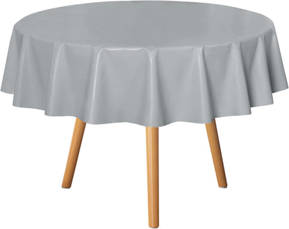 sancua Clear Plastic 100% Waterproof Tablecloth - 54 x 78 Inch - Vinyl PVC Rectangle Table Cloth Protector Oil Spill Proof Wipe Clean Table Cover for Dining Tables, Parties & Camping, Crystal Clear