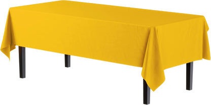 Exquisite Party Solids 6-Pack Premium Plastic Tablecloth 54in. x 108in. Rectangle Plastic Table Cover - Navy