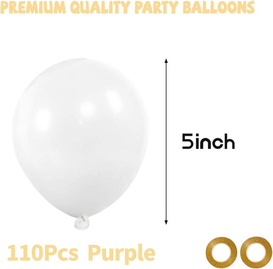 110pcs Black Balloon 12 inch, Black Latex Balloons for Birthday Party Baby Shower Wedding(with 2 Ribbons). - Colors B