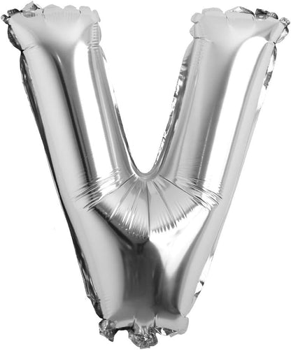 16" inch Single Silver Alphabet Letter number Balloons Aluminum Hanging Foil Film Balloon Wedding Birthday party decoration banner Air Mylar Balloons (16 inch Silver 0)