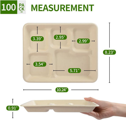 100 Pack 14 inch Large Disposable Food Trays for Crawfish Seafood Boil BBQ Dessert, Large Paper Plates 14 inch Heavy Duty Disposable Serving Trays for Seafood Boil Party