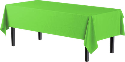 Exquisite Party Solids 6-Pack Premium Plastic Tablecloth 54in. x 108in. Rectangle Plastic Table Cover - Navy