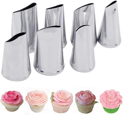 Piping Tips For Cake Decorating, Stainless Steel Icing Piping Nozzles For Pastry Fondant Decorating Tools (C)