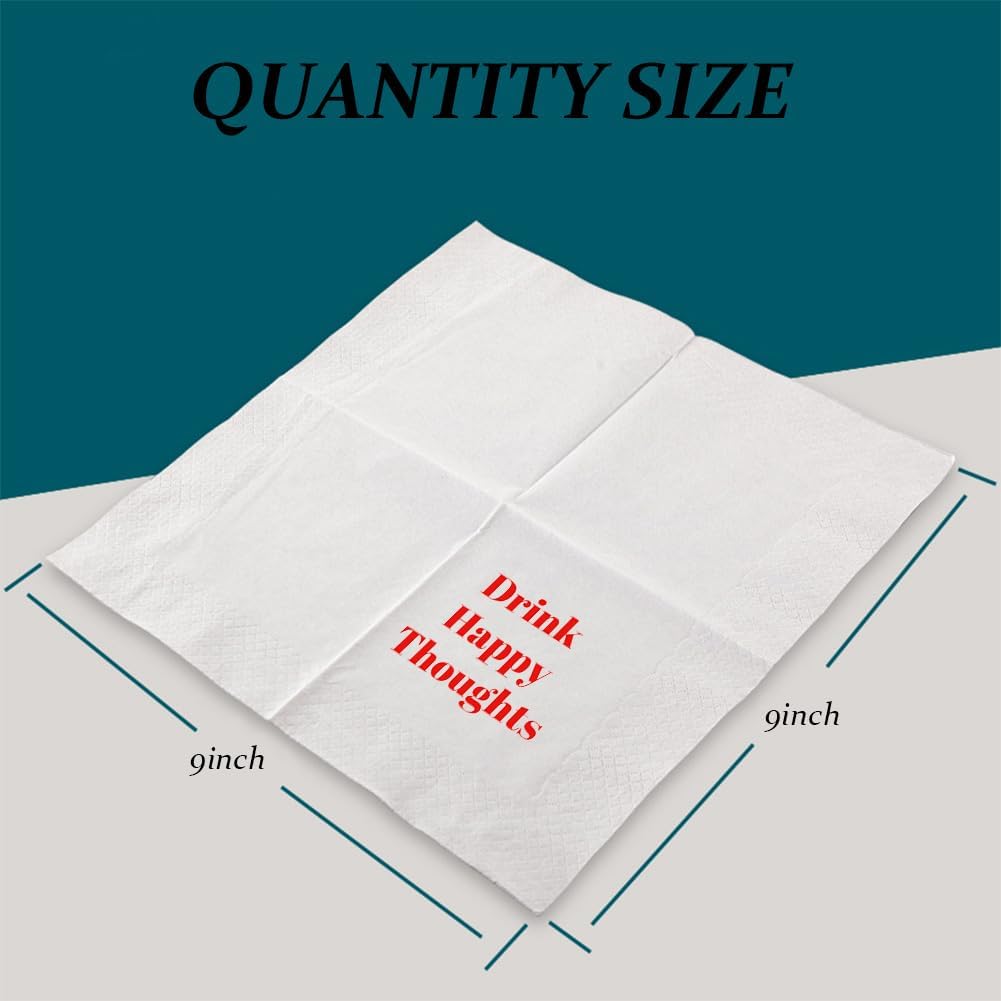 Funny Cocktail Napkins 100Pcs Funny Quotes Saying Disposable Paper Party Napkins 4.5 x 4.5 Two-ply (I Feel Sorry For People Who Don’t Know Us Napkins)