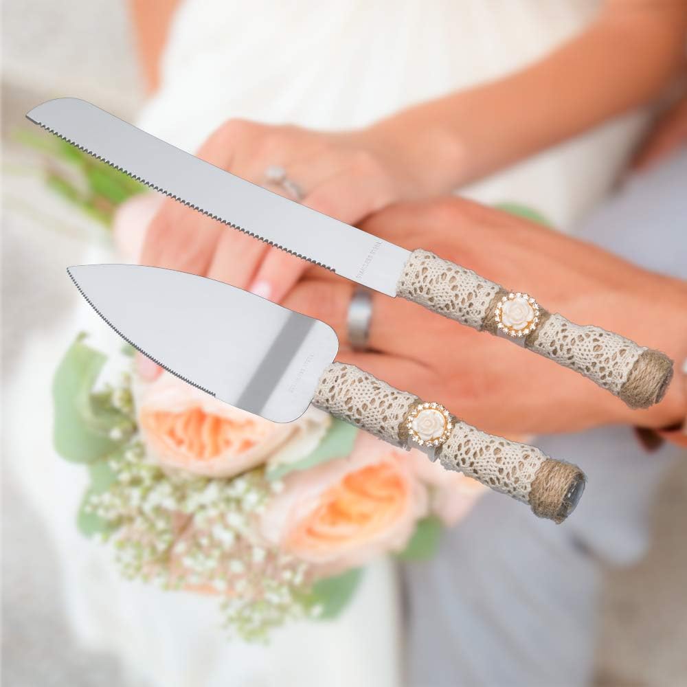 MR MRS Wedding Cake Knife and Server Set Pizza Pie Cake Knife Cutter Serveing