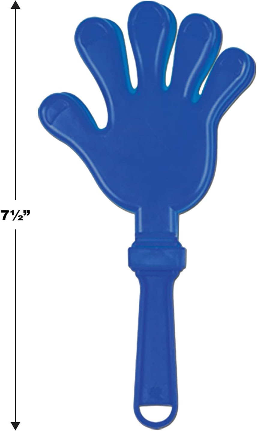 Beistle Red Hand Clappers – 12 Pack, Plastic Noisemakers for Parties, Sporting Events, Celebrations, and Team Spirit Gatherings, Fan Section Cheer Accessories, 7½"