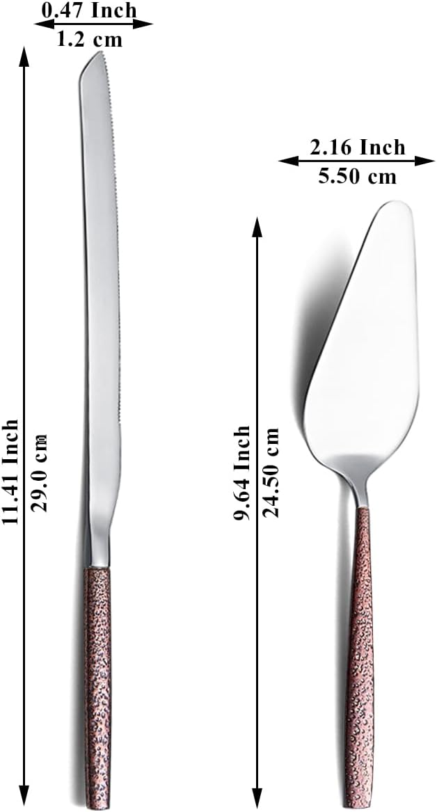 Evanda Wedding Cake Knife and Server Set, Cake Cutte Pie Server for Everyday, Wedding and Birthdays, Dishwasher Safe