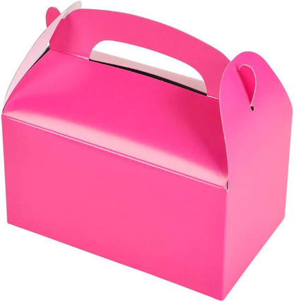 The Dreidel Company 12-Pack Black Gable Treat Boxes, Goodies Favor Box for Kids Birthday, Candy Boxes Party Favors, Weddings Events, Baby Shower, 6.25" x 3.5" x 3.5" Inch