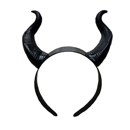 Devil Horns Headbands Halloween Headband Black Demon Horns Hairband for Women Men Halloween Party Costume Cosplay