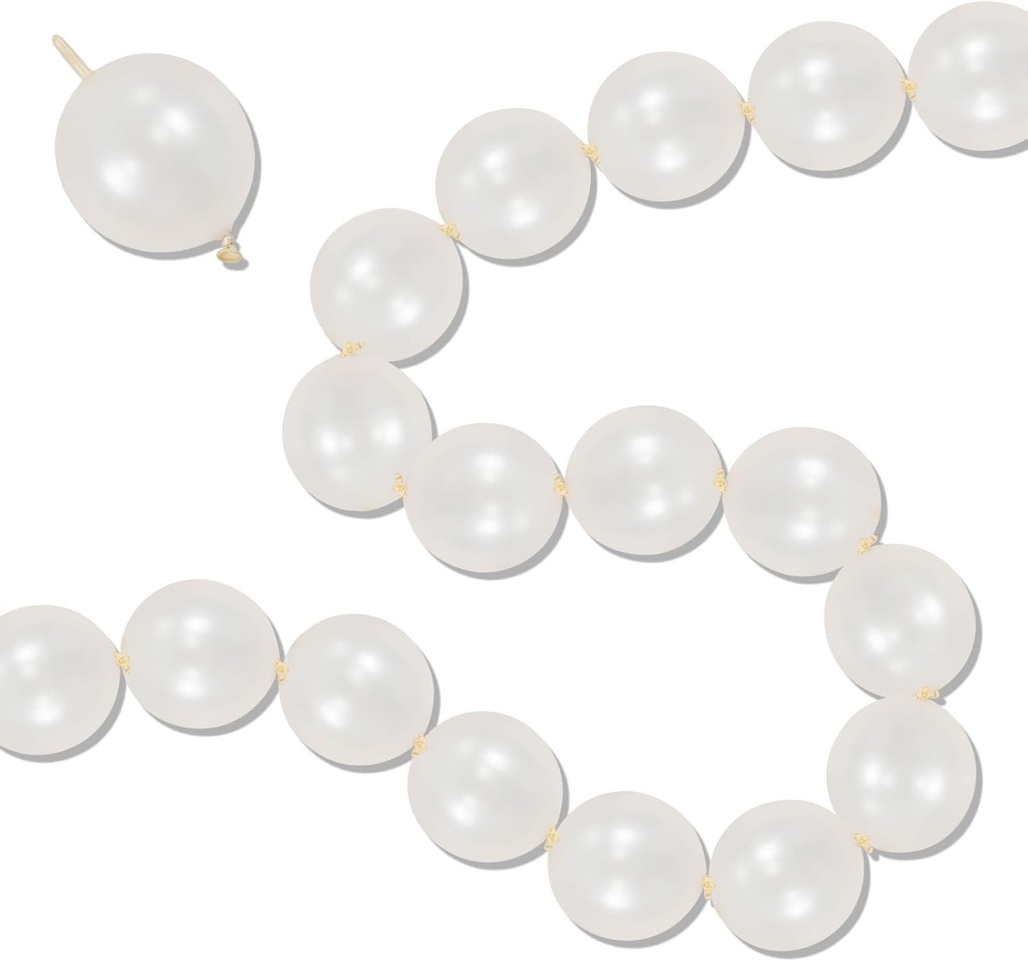 Gold Quick Link Balloons, 60PCS Linking for Balloon Wall Arch Chains, 6inch Linkable for Wedding Birthday Baby Shower Engagement Graduation Party Decorations