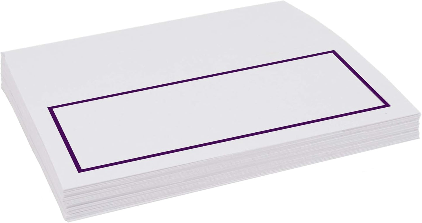 Single Line Border Printable Place Cards, Gold (Choose Color), Set of 60 (10 Sheets), Laser & Inkjet Printers - Wedding, Party, Dinner, and Special Events - Made in the USA
