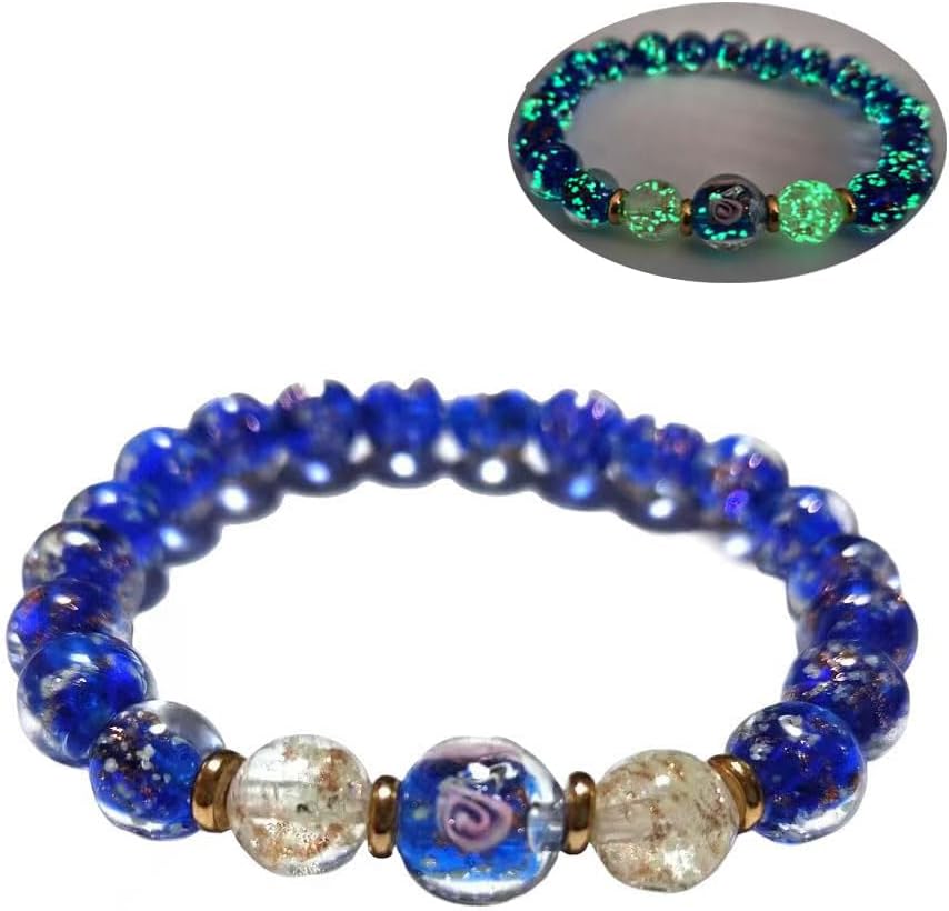 Handmade Glow-in-the-Dark Beaded Bracelet, Luminous Wrist Accessory, Fashion Bracelet for Women, Ideal Gift for Night Events, Parties & Birthdays