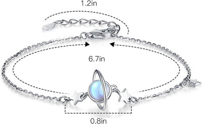 Long tiantian Moonstone Bracelet Glow in the Dark Bracelets Moonstone Jewelry for Women Crystal Bracelet Glow in the Dark Jewelry for Women Trendy Gifts for Christmas