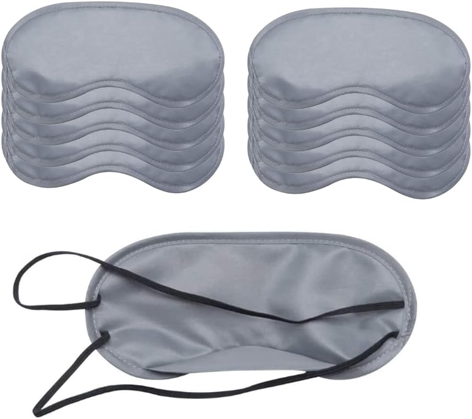 AKOAK 10 Pieces Game Party Sleep Travel Eye Mask, Lightweight Shading Eye Protection Rest Eye Mask, with Nose Pad and Adjustable Strap, Unisex (Pink)