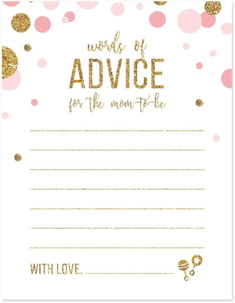 Andaz Press Blush Pink Gold Glitter Girl Baby Shower, Printable Table Tent Place Cards, 20-Pack, Seat Placement Cards Blank Place Cards For Table Settings Name Cards for Wedding, Graduation Food Cards - Colors A