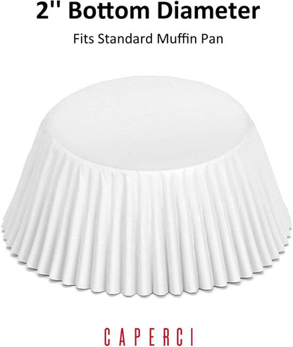 Caperci Standard Cupcake Liners Gold Foil Muffin Baking Cups 150-Pack - Premium Greaseproof & Sturdy Cupcake Papers