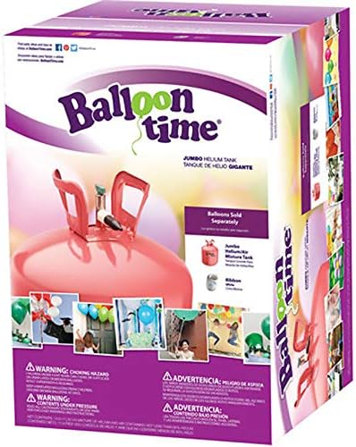 Helium Tank for Balloons At Home, 50 Balloons and White Ribbon, 12 Black Balloon Weights, Plus Balloon Tying Tool
