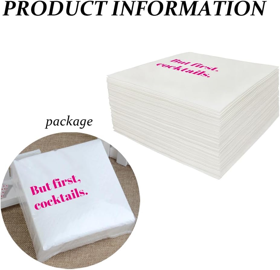 Funny Cocktail Napkins 100Pcs Funny Quotes Saying Disposable Paper Party Napkins 4.5 x 4.5 Two-ply (I Feel Sorry For People Who Don’t Know Us Napkins)
