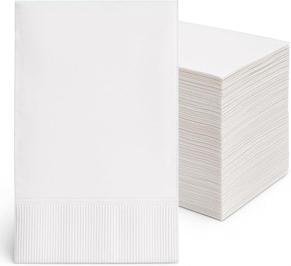 Bell Marque White Dinner Napkin-300 2-Ply White Dinner Napkins, 0.1" Height, 17" width, 15" Length (Pack of 300)
