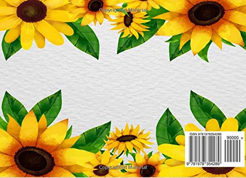 Guest Book: Sunflowers Frame Party Events Guest Book Sign in Book Well Wishes keep memorial Birthday Bridal Shower, Graduations Retirement Wedding Anniversary Home Party size 8.25x6 Inches
