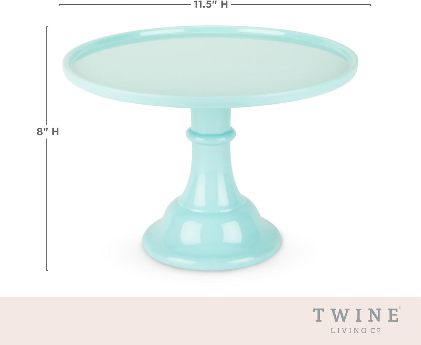 Twine Melamine Cake Stand, Cupcake Display Home Decor Food and Dessert Serving Accessory, 11.5 x 8 Inches, White, Set of 1