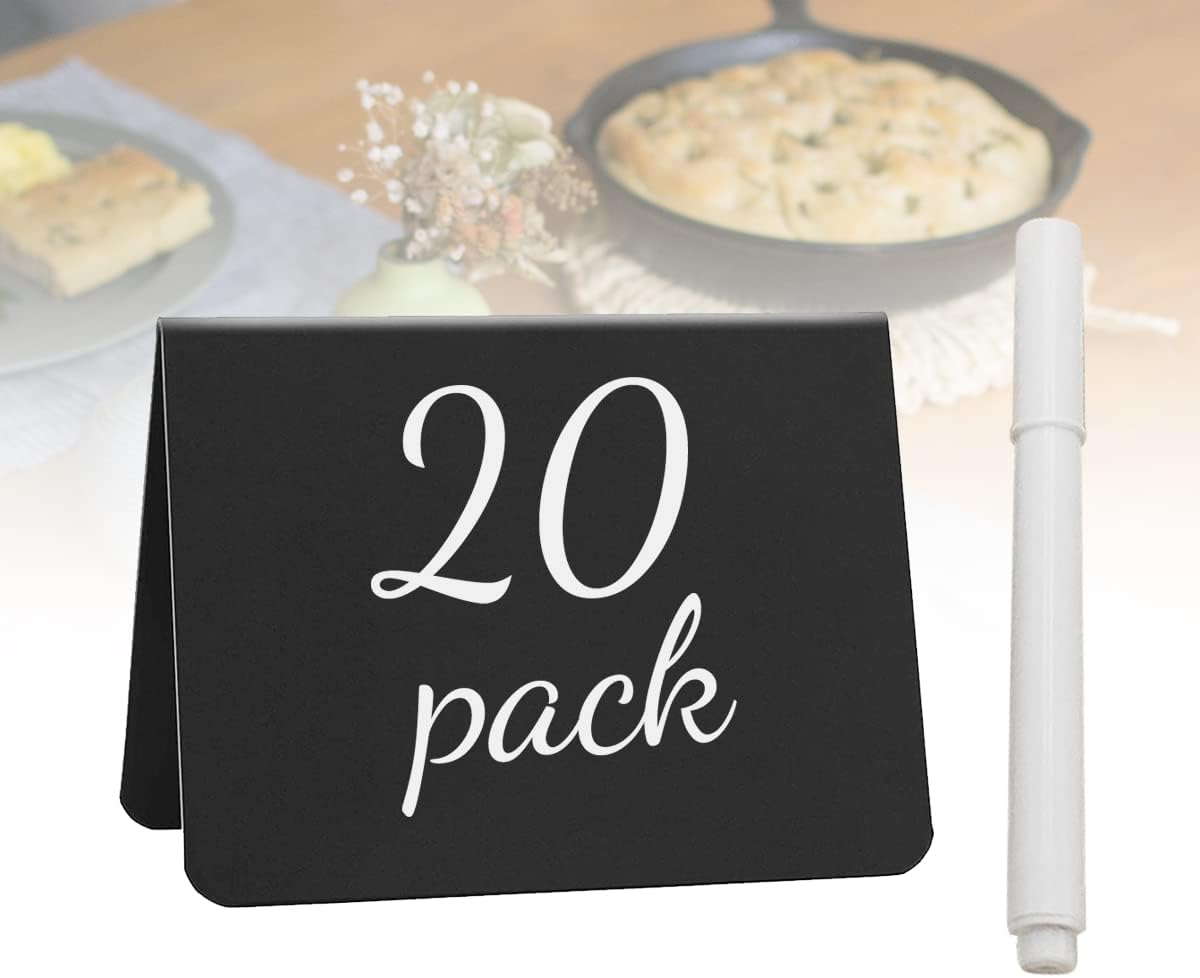 20Pcs Mini Chalkboard Signs for Food,Small L-Shaped Food Labels for Party Buffet,Table Chalkboard Signs for Weddings,Birthday,Parties,Carnival Prom Activities