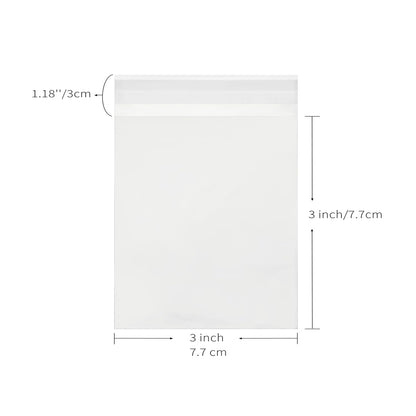 Clear Self Sealing Cellophane Bags 4"x6" (10.2 x 15.2cm) Pack of 200 – 4x6 Cookie Bags with Seal for Treat Bags, Cookies Wrappers Candy Party Favors Goodie