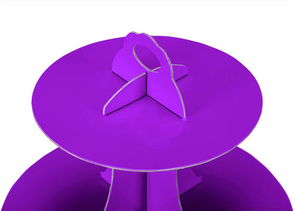 YLDW Cupcake Stand, 3-Tier Cupcake Stand Display, Cardboard Cup Cake Tower Stand, Disposable Dessert Stand for Birthday Tea Party Baby Shower Treat Decorations, Pink