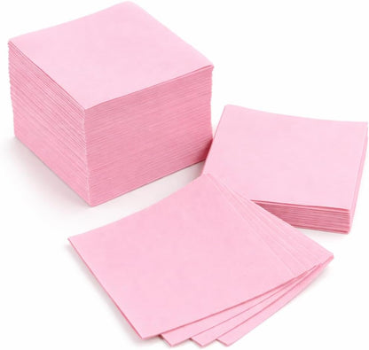 AH AMERICAN HOMESTEAD Cocktail Napkins-Disposable Beverage/Bar Napkins-White Linen-Like Square Napkins-Eco-Friendly & Compostable-Everyday Use, Party or Wedding 4.75inch x 4.75inch (100 Count, White)
