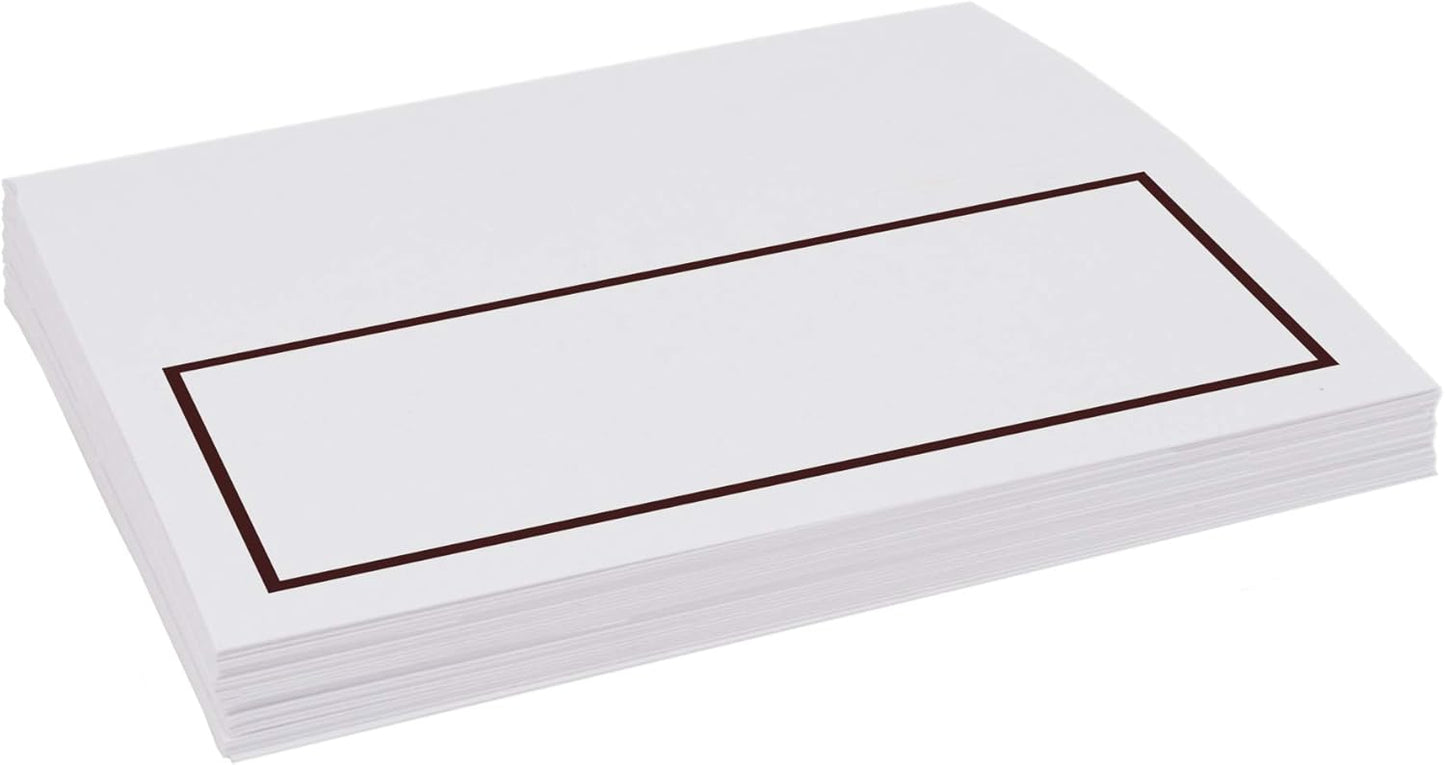 Single Line Border Printable Place Cards, Gold (Choose Color), Set of 60 (10 Sheets), Laser & Inkjet Printers - Wedding, Party, Dinner, and Special Events - Made in the USA