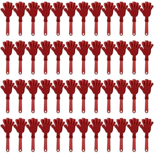 100 Pcs Sunburst Yellow Hand Clappers 7.5 Inch Clappers Noisemakers Noise Makers Party Favors Plastic Clapper for Sporting Events Cheers Ball Dance Basketball Football Noisemakers （Yellow）