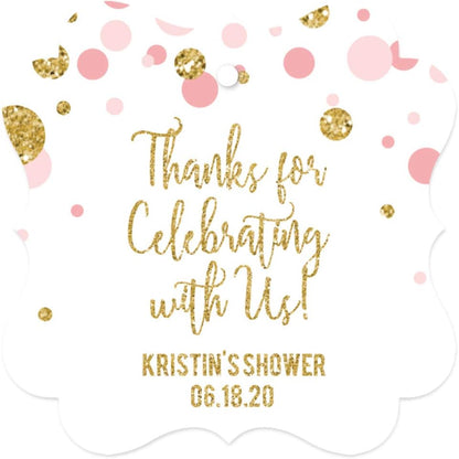 Andaz Press Blush Pink Gold Glitter Girl Baby Shower, Printable Table Tent Place Cards, 20-Pack, Seat Placement Cards Blank Place Cards For Table Settings Name Cards for Wedding, Graduation Food Cards - Colors B