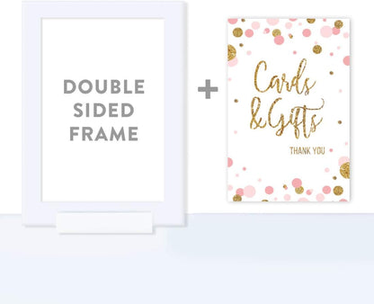 Andaz Press Blush Pink Gold Glitter Girl Baby Shower, Printable Table Tent Place Cards, 20-Pack, Seat Placement Cards Blank Place Cards For Table Settings Name Cards for Wedding, Graduation Food Cards - Colors A