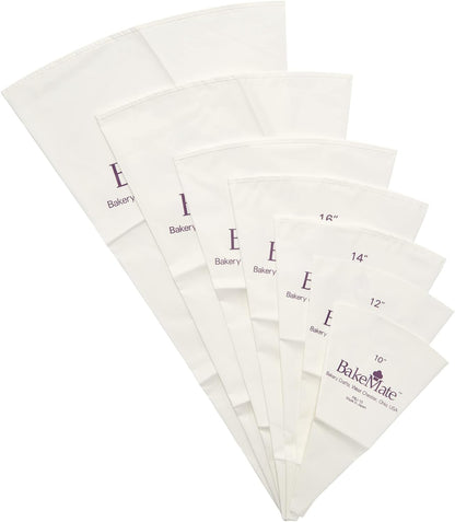 Reusable Pastry Bag, 16", Double-Coated Polyurethane Cake Piping Bag, Reinforced Bottom, Stitched Boarder, For Piping Frosting on Cakes, Cupcakes, and Cookies - 16"