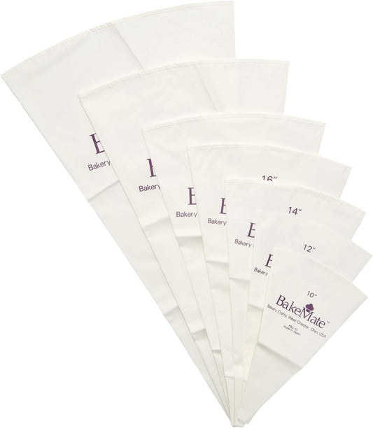 Reusable Pastry Bag, 16", Double-Coated Polyurethane Cake Piping Bag, Reinforced Bottom, Stitched Boarder, For Piping Frosting on Cakes, Cupcakes, and Cookies - 16"