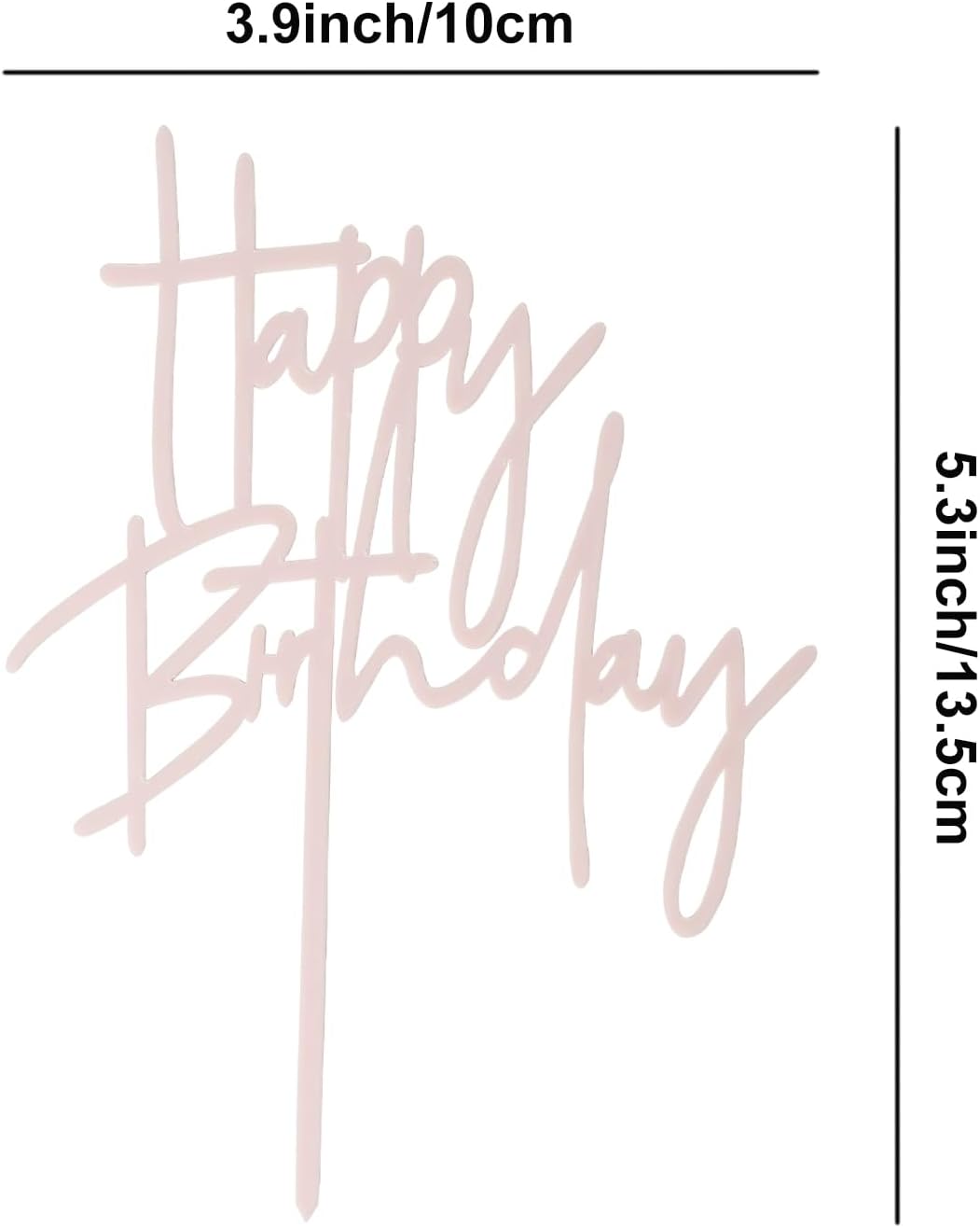 DIY Happy birthday Cake Topper Black Acrylic