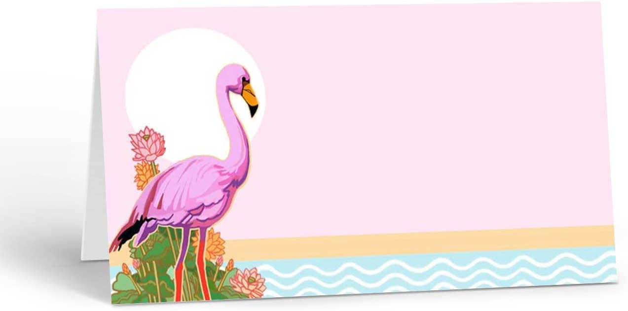 Stonehouse Collection | Tropical Fish Party Name Cards | Oceanside Table Tent Cards | Beach Name Cards | 25 Count (Tropical Fish)